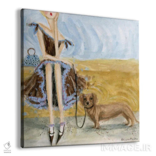 تابلو داشهوند (سگ) اثر بلا پیلار - نمای پرسپکتیو محصول