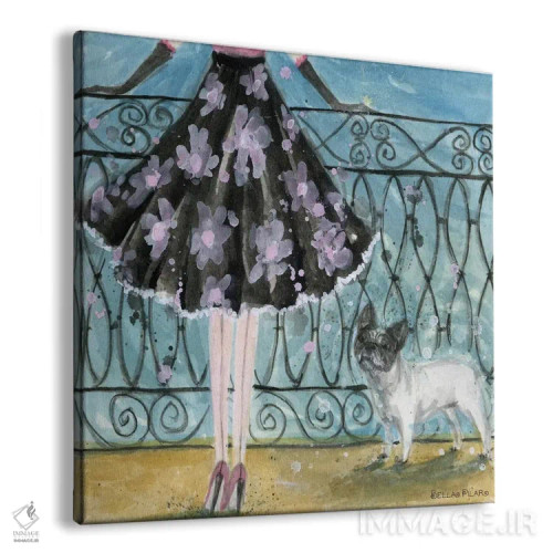 تابلو بولداگ فرانسوی اثر بلا پیلار - نمای پرسپکتیو محصول