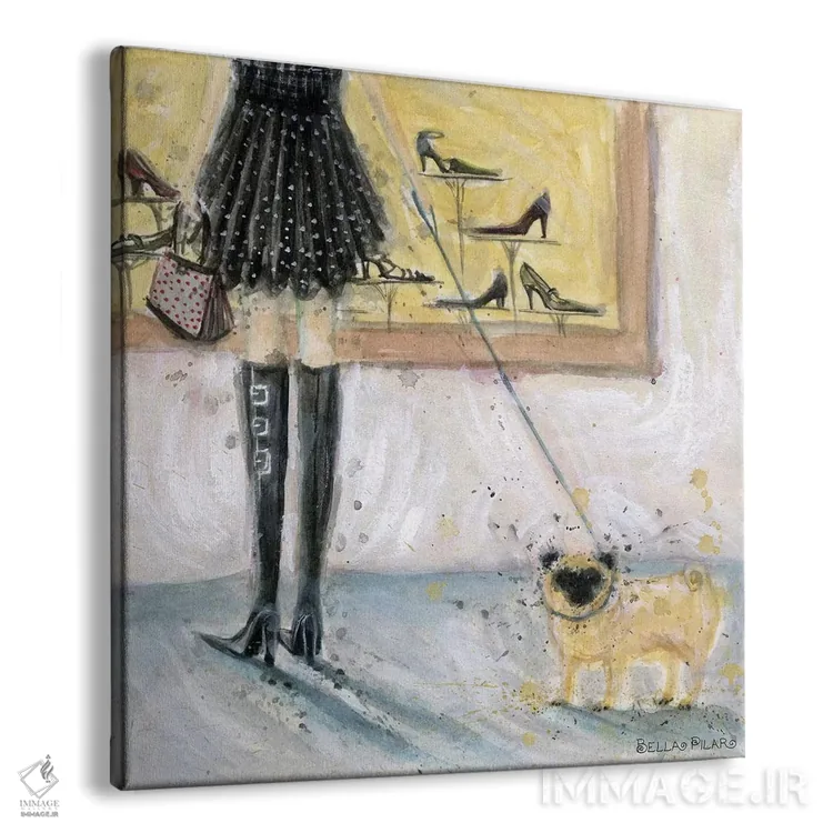 تابلو پاگ (سگ) اثر بلا پیلار - نمای پرسپکتیو محصول