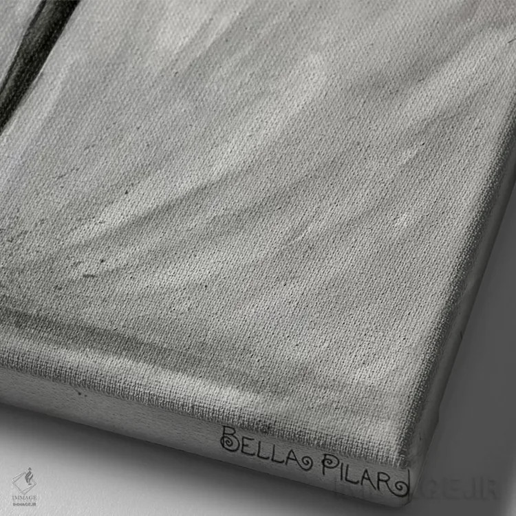 تابلو دختر جیمز باند (سینما) اثر بلا پیلار - نمای نزدیک بافت بوم