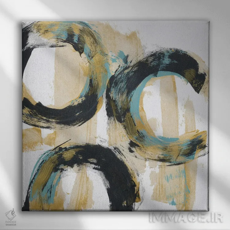 تابلو شناور در آبی ۲ اثر برانوین بیکر - نمای روبهرو روی دیوار