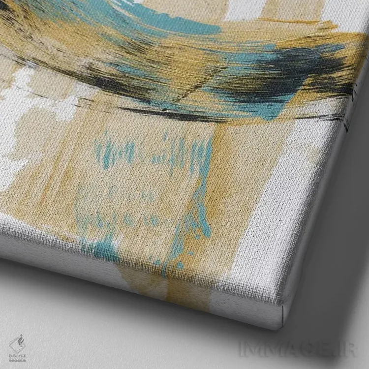 تابلو شناور در آبی ۲ اثر برانوین بیکر - نمای نزدیک بافت بوم