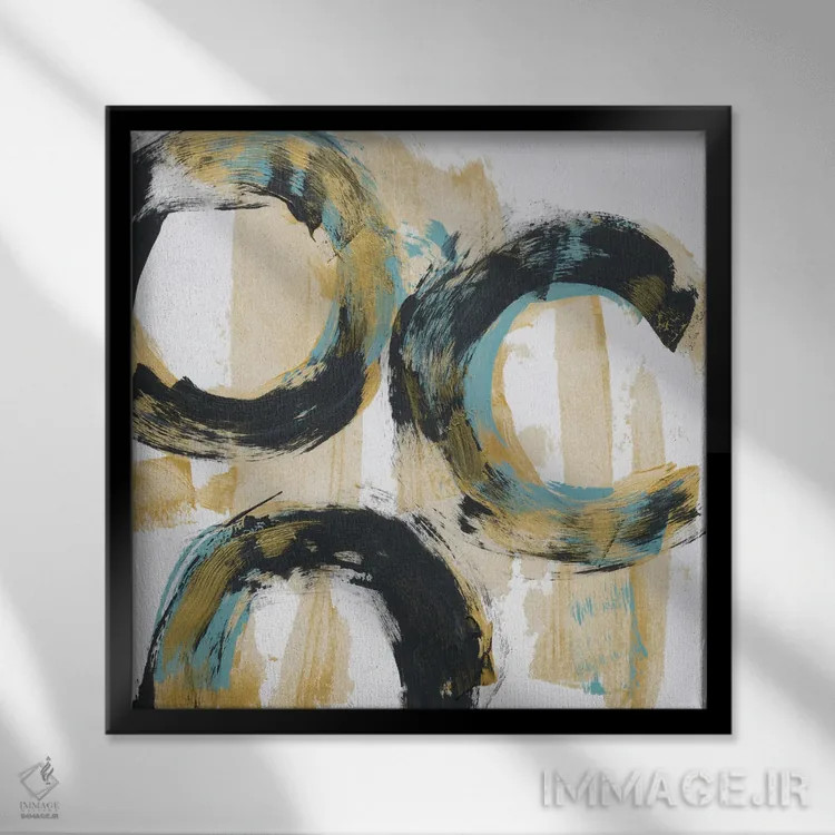 تابلو شناور در آبی ۲ اثر برانوین بیکر - نمای قابدار مشکی