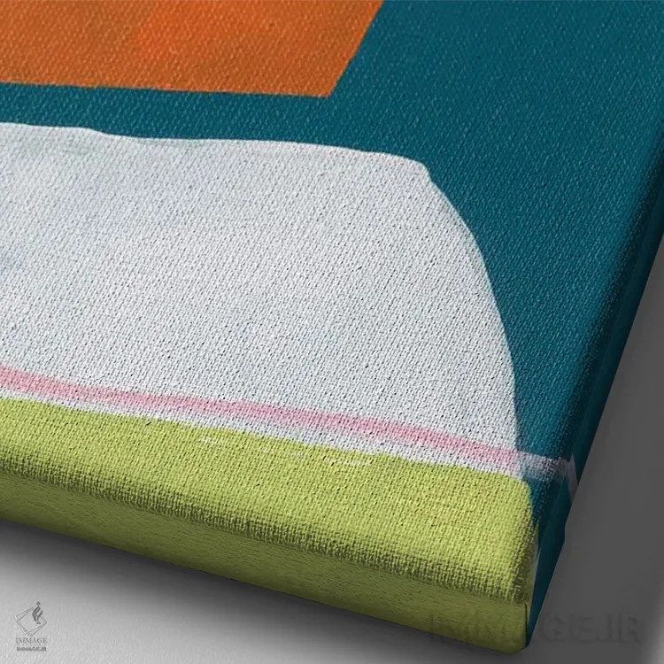 تابلو گلدان اثر برانوین بیکر - نمای نزدیک بافت بوم