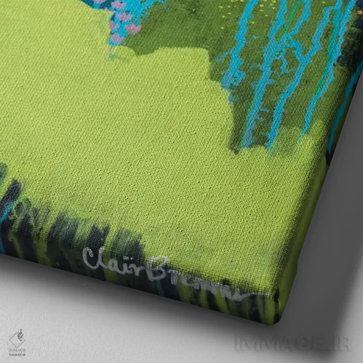 تابلو اشکال حیاتی اثر کلر برمنر - نمای نزدیک بافت بوم