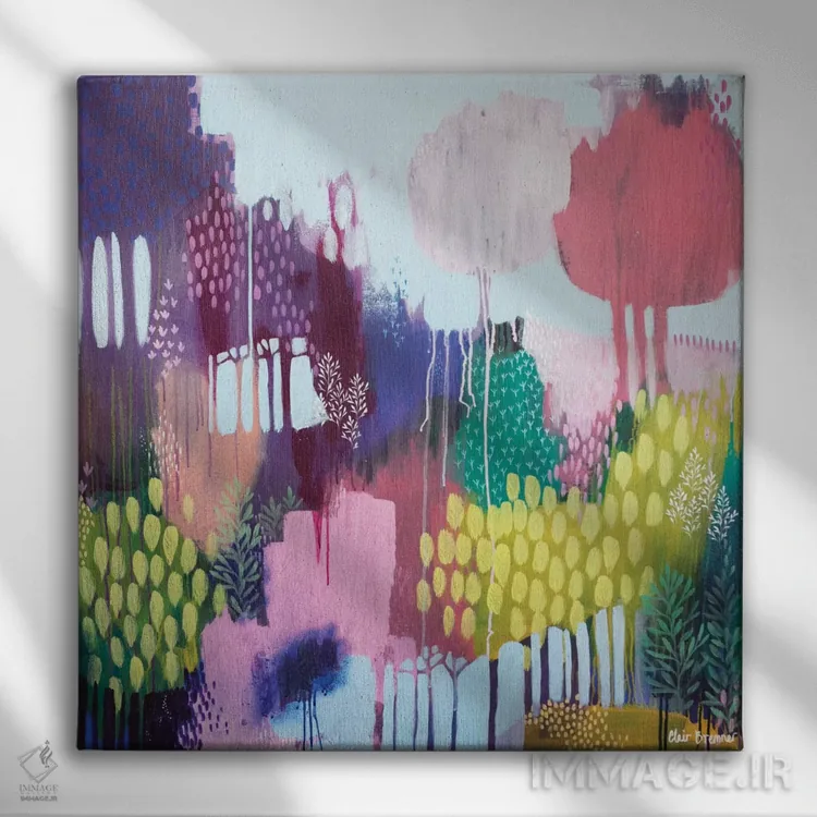 تابلو درهٔ لیکربرد اثر کلر برمنر - نمای روبهرو روی دیوار