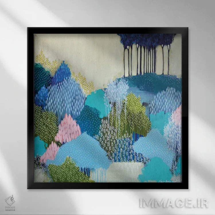 تابلو به سوی دوردست اثر کلر برمنر - نمای قابدار مشکی