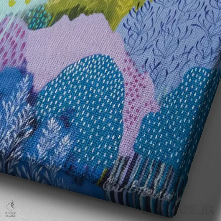 تابلو شکوفههای شب (۱) اثر کلر برمنر - نمای نزدیک بافت بوم