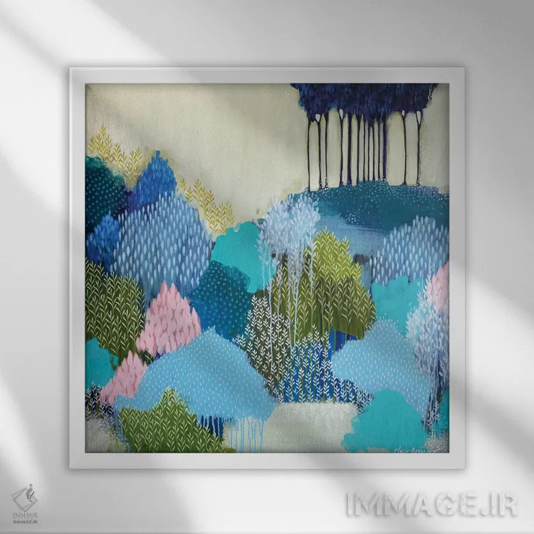 تابلو به سوی دوردست اثر کلر برمنر - نمای قابدار سفید