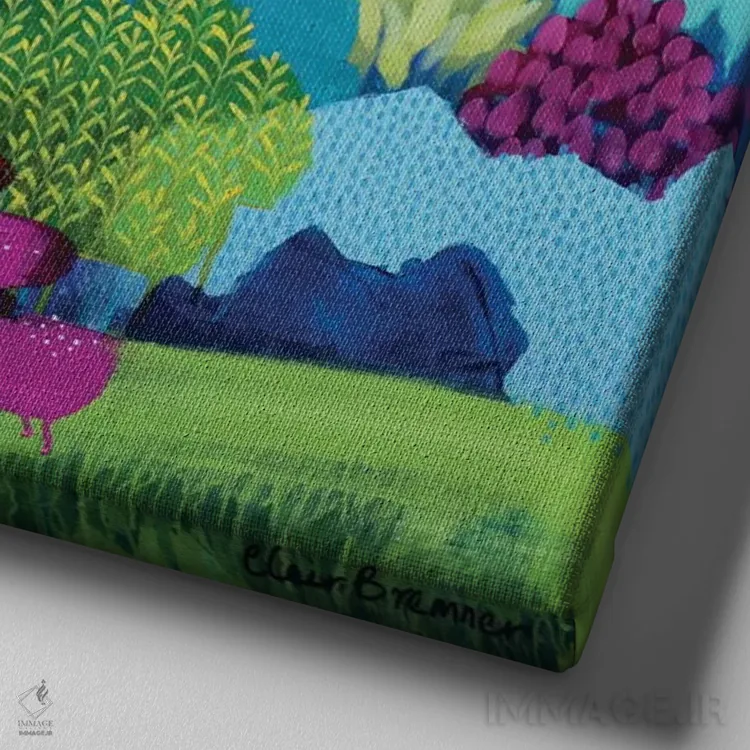 تابلو در مسیر اثر کلر برمنر - نمای نزدیک بافت بوم