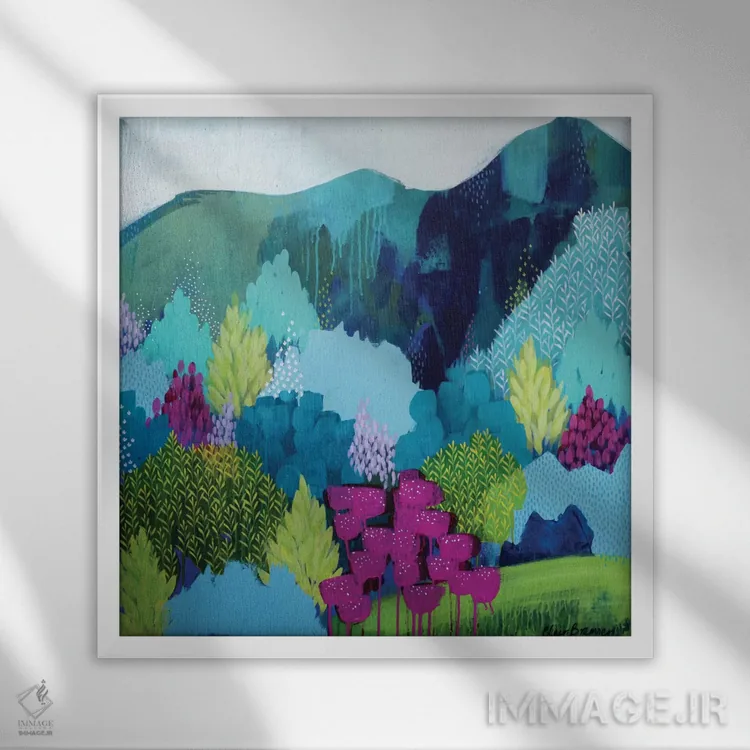 تابلو در مسیر اثر کلر برمنر - نمای قابدار سفید