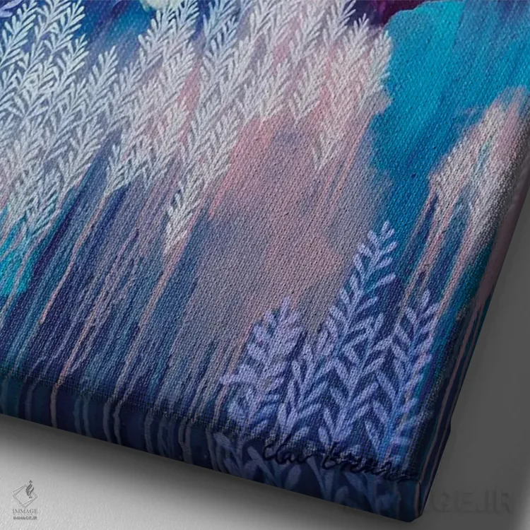 تابلو شب آرام اثر کلر برمنر - نمای نزدیک بافت بوم