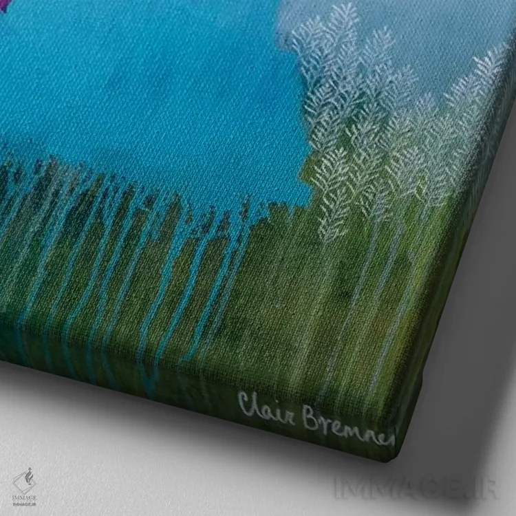 تابلو آنجا که درخت اقاقیا میروید اثر کلر برمنر - نمای نزدیک بافت بوم