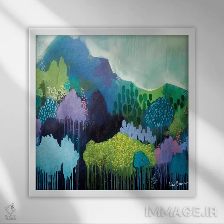 تابلو زیر پای من اثر کلر برمنر - نمای قابدار سفید