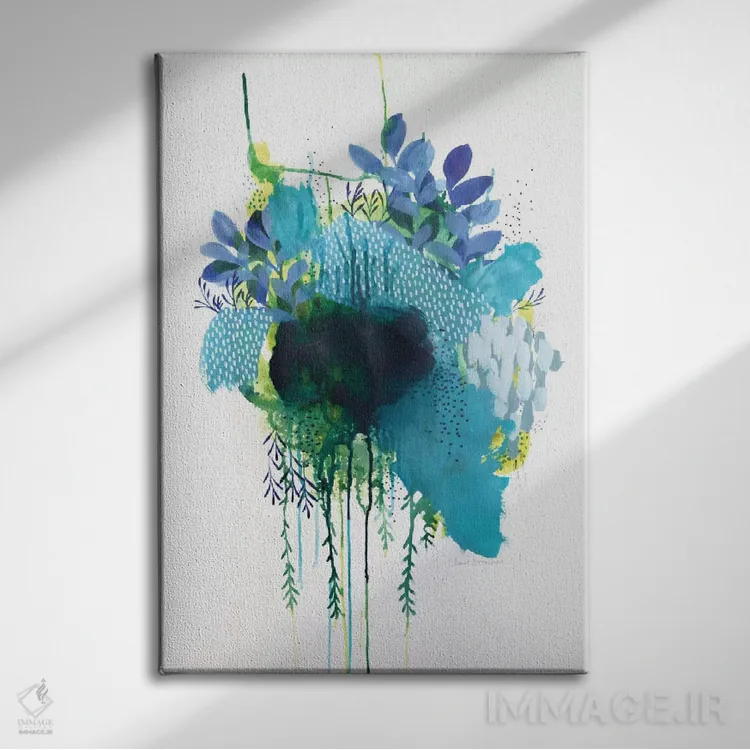 تابلو مطالعهٔ تصویری گلها (۳) اثر کلر برمنر - نمای روبهرو روی دیوار