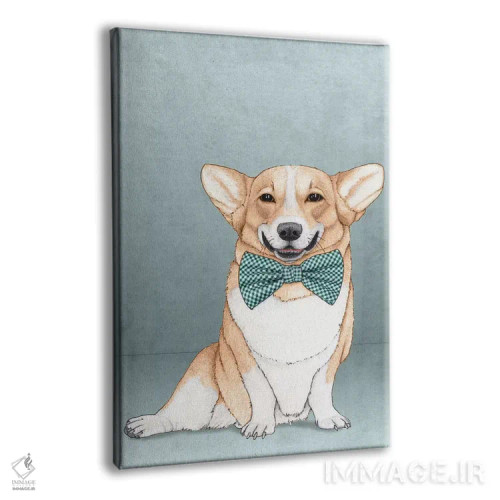 تابلو سگ کورگی اثر باروف - نمای پرسپکتیو محصول