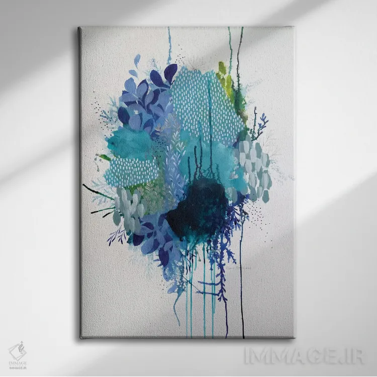 تابلو مطالعهٔ تصویری گلها (۲) اثر کلر برمنر - نمای روبهرو روی دیوار