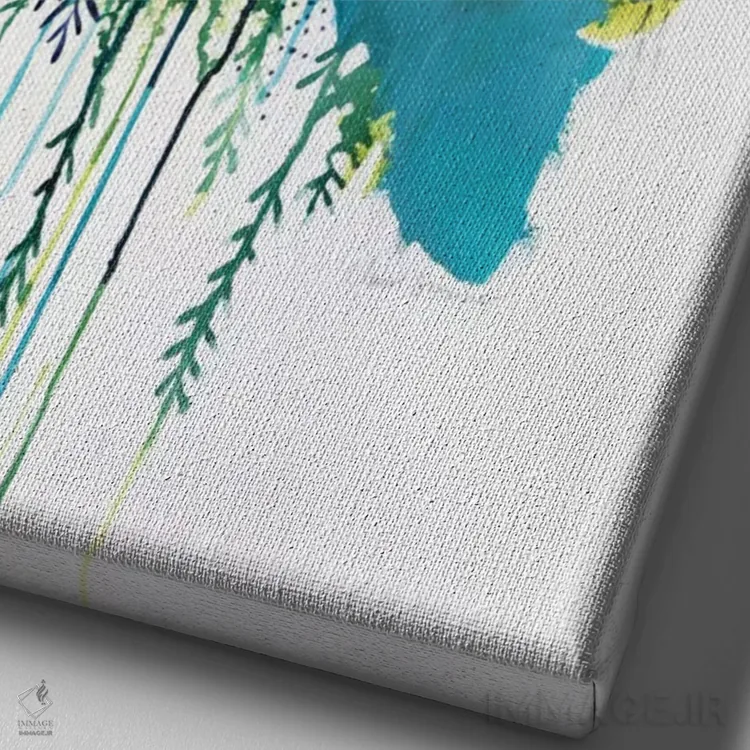 تابلو مطالعهٔ تصویری گلها (۳) اثر کلر برمنر - نمای نزدیک بافت بوم