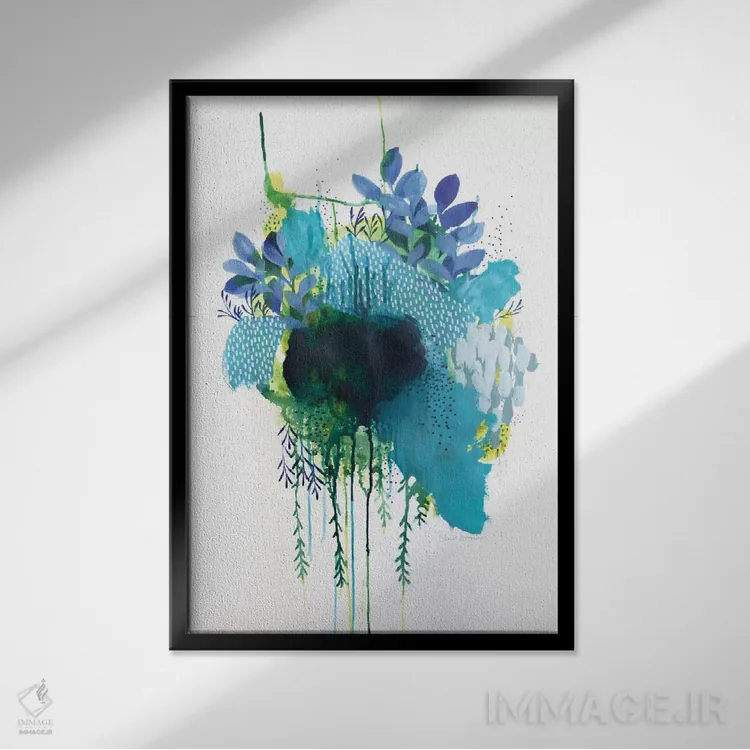 تابلو مطالعهٔ تصویری گلها (۳) اثر کلر برمنر - نمای قابدار مشکی