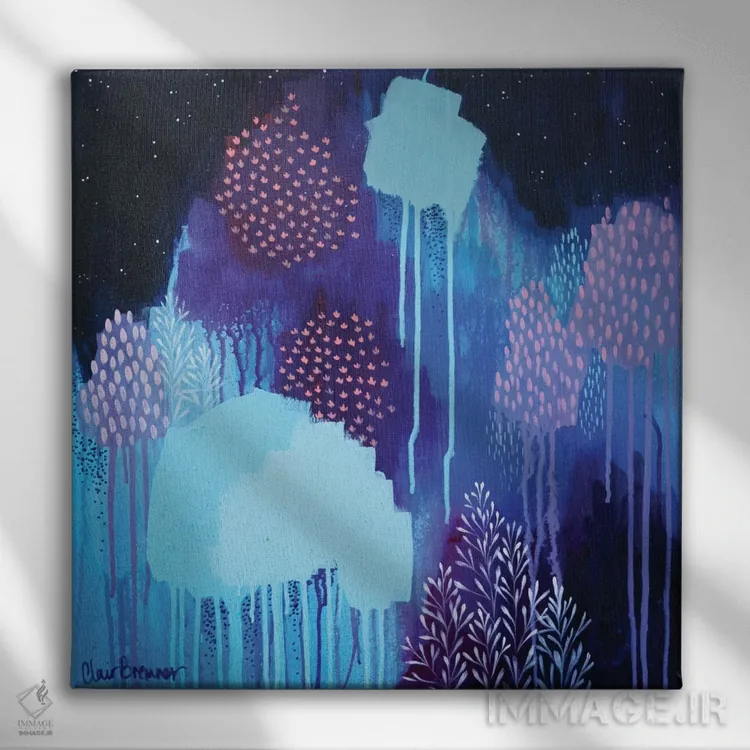 تابلو شب را عقب بزن اثر کلر برمنر - نمای روبهرو روی دیوار