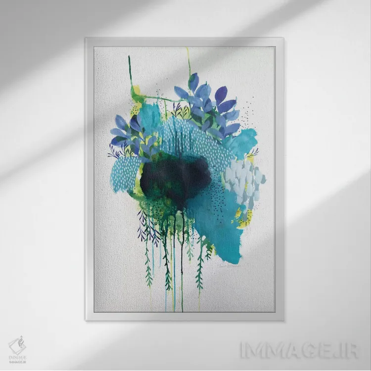 تابلو مطالعهٔ تصویری گلها (۳) اثر کلر برمنر - نمای قابدار سفید