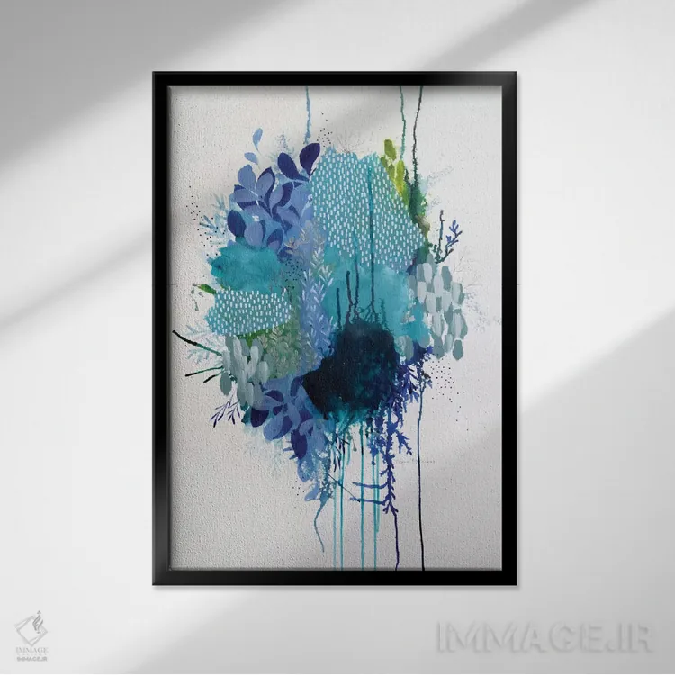 تابلو مطالعهٔ تصویری گلها (۲) اثر کلر برمنر - نمای قابدار مشکی