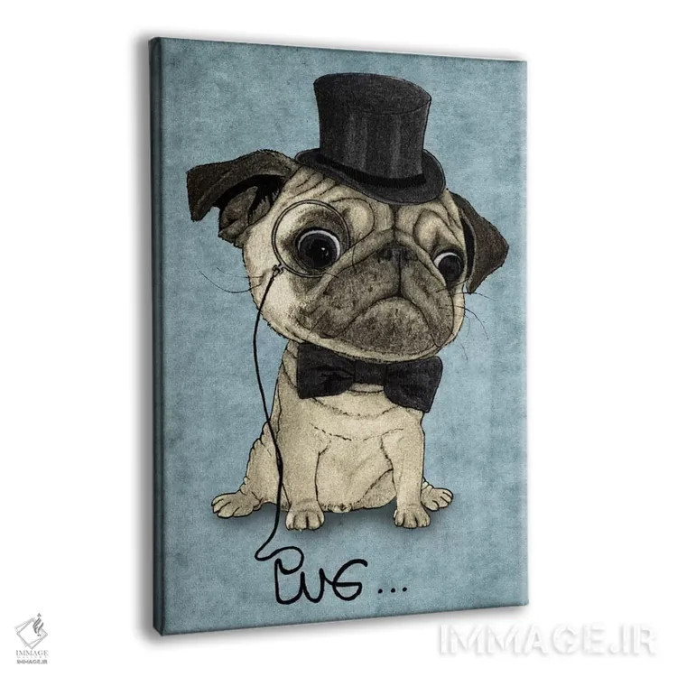 تابلو پاگ ملایم اثر باروف - نمای پرسپکتیو محصول