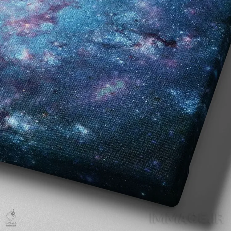 تابلو کهکشان انتزاعی اثر باروف - نمای نزدیک بافت بوم