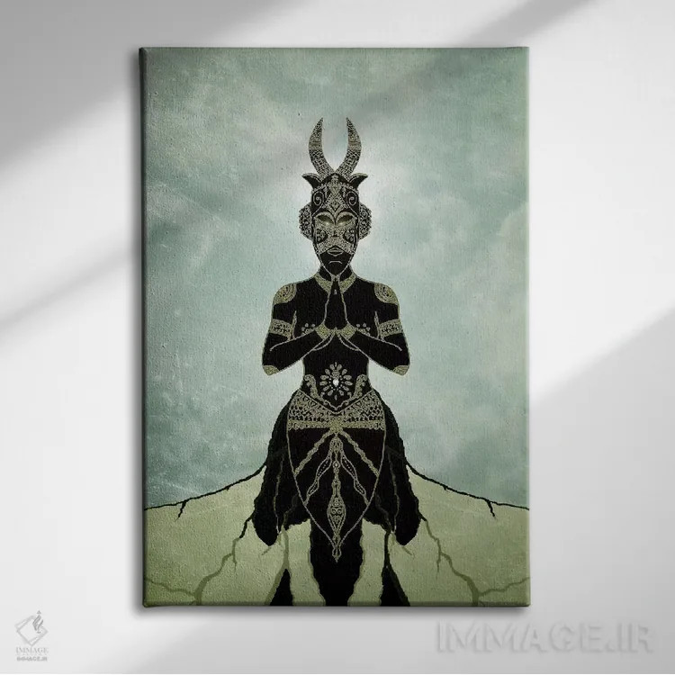 تابلو معنویت تزیینی اثر باروف - نمای روبهرو روی دیوار