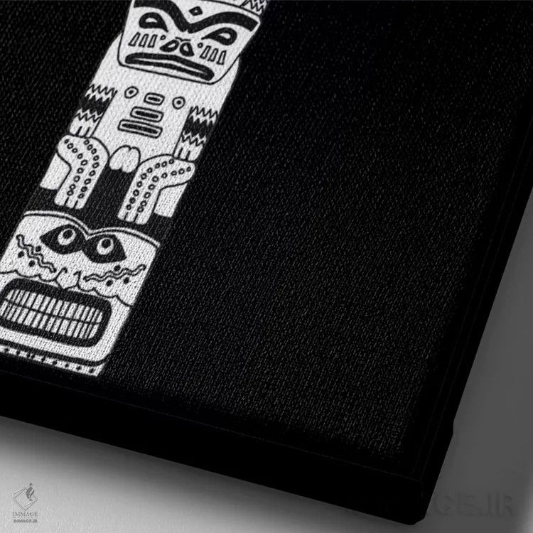 تابلو توتم اثر باروف - نمای نزدیک بافت بوم