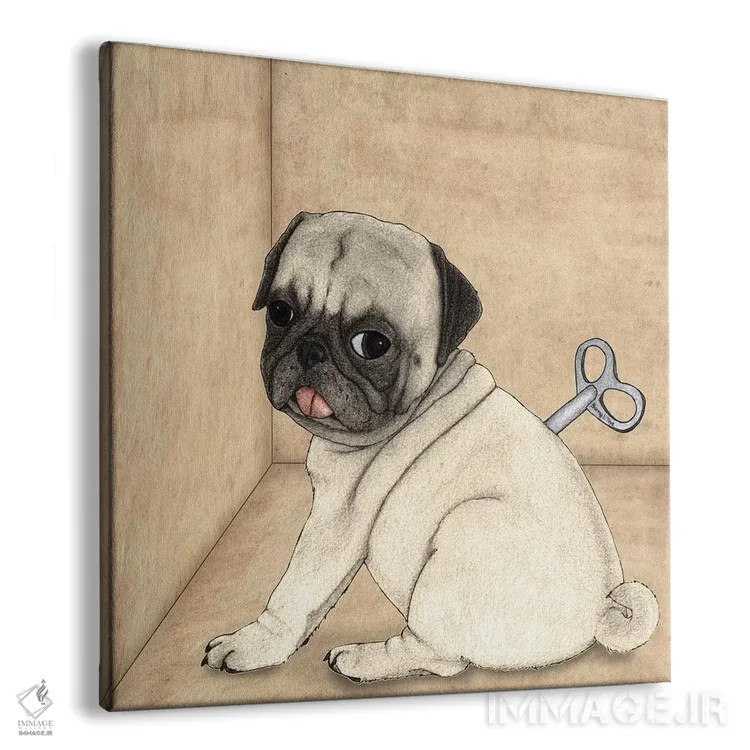 تابلو سگ اسباببازی اثر باروف - نمای پرسپکتیو محصول