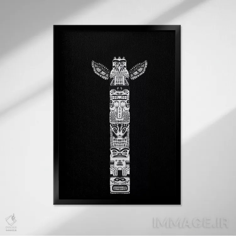 تابلو توتم اثر باروف - نمای قابدار مشکی