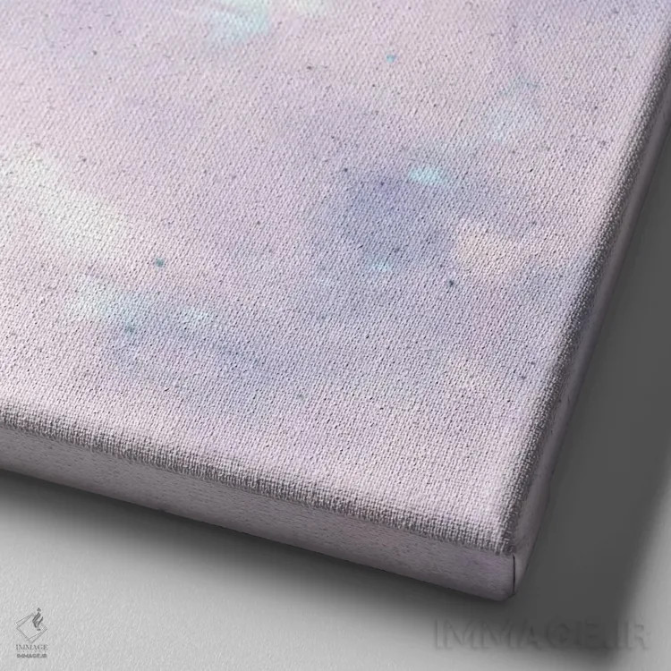 تابلو رنگهای کهکشان II اثر باروف - نمای نزدیک بافت بوم