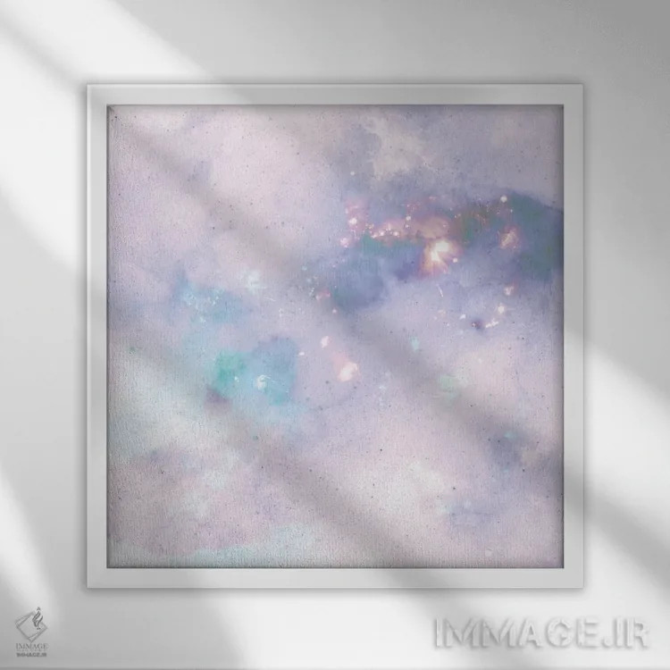 تابلو رنگهای کهکشان II اثر باروف - نمای قابدار سفید
