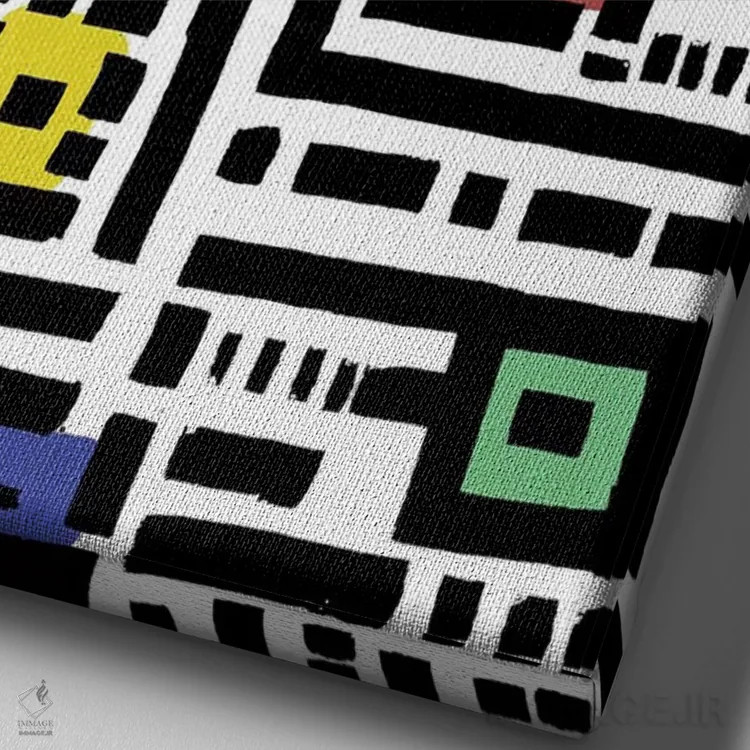 تابلو مسائل شهری گربه اثر باروف - نمای نزدیک بافت بوم