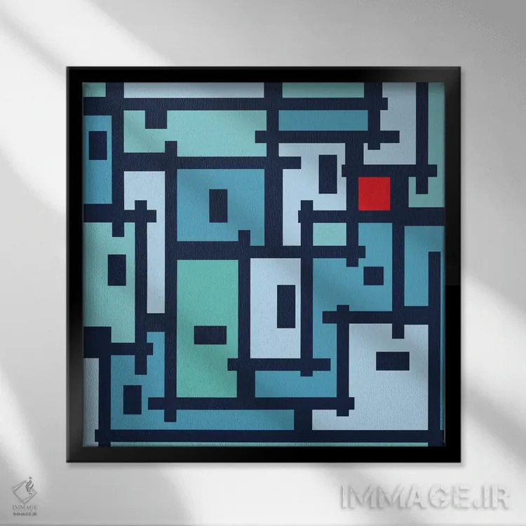 تابلو انتزاع شهری برای OT اثر باروف - نمای قابدار مشکی