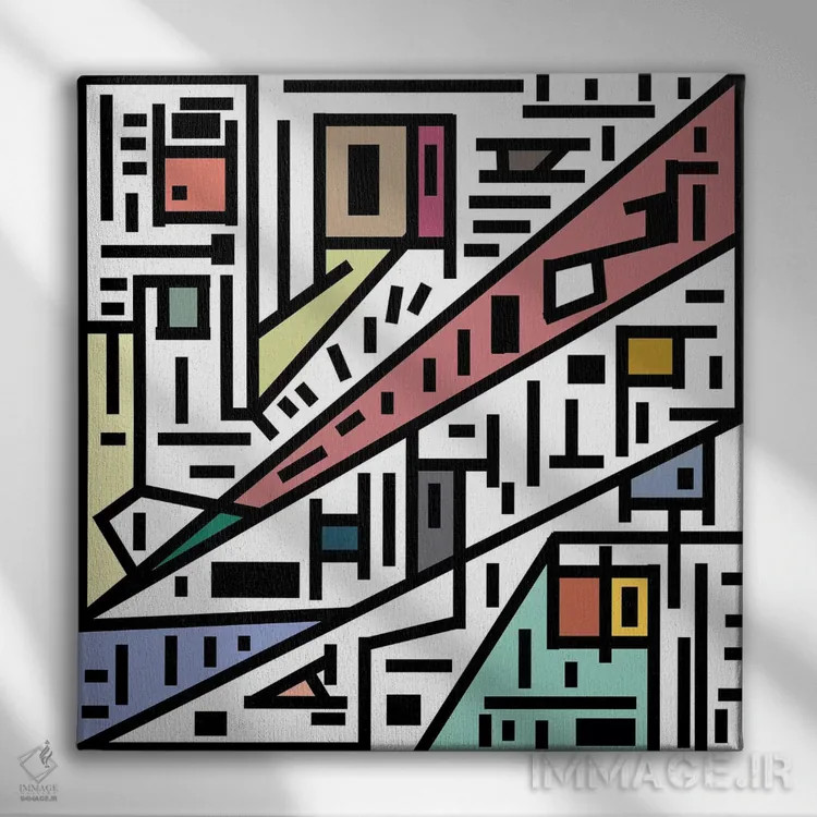 تابلو ارتباطات شهری خودپسندی اثر باروف - نمای روبهرو روی دیوار