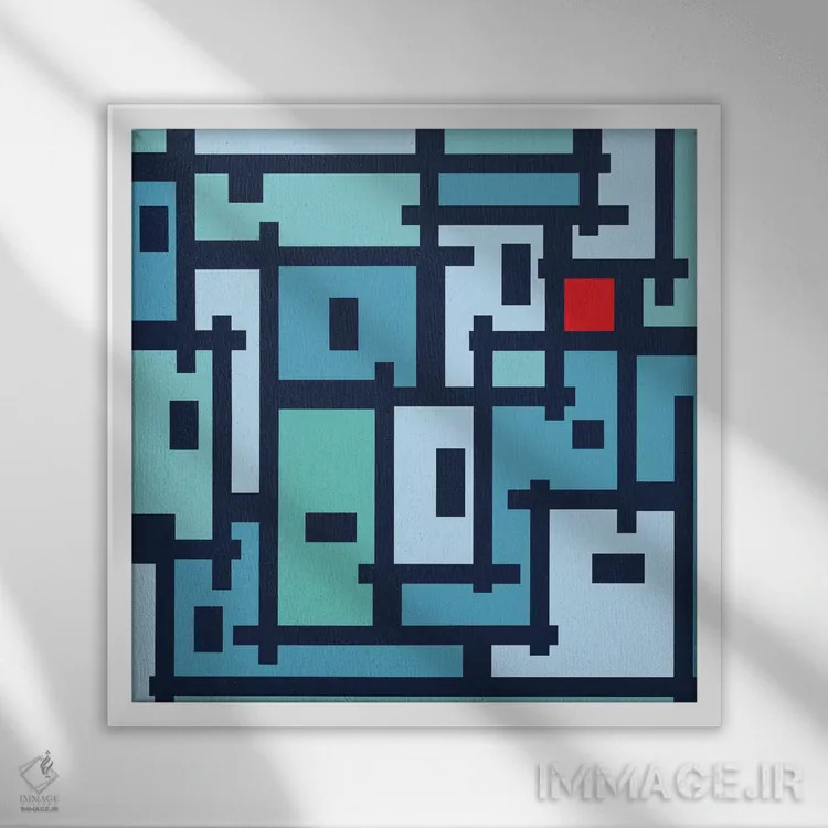 تابلو انتزاع شهری برای OT اثر باروف - نمای قابدار سفید