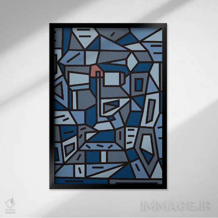 تابلو مطالعهٔ نفس شهری اثر باروف - نمای قابدار مشکی