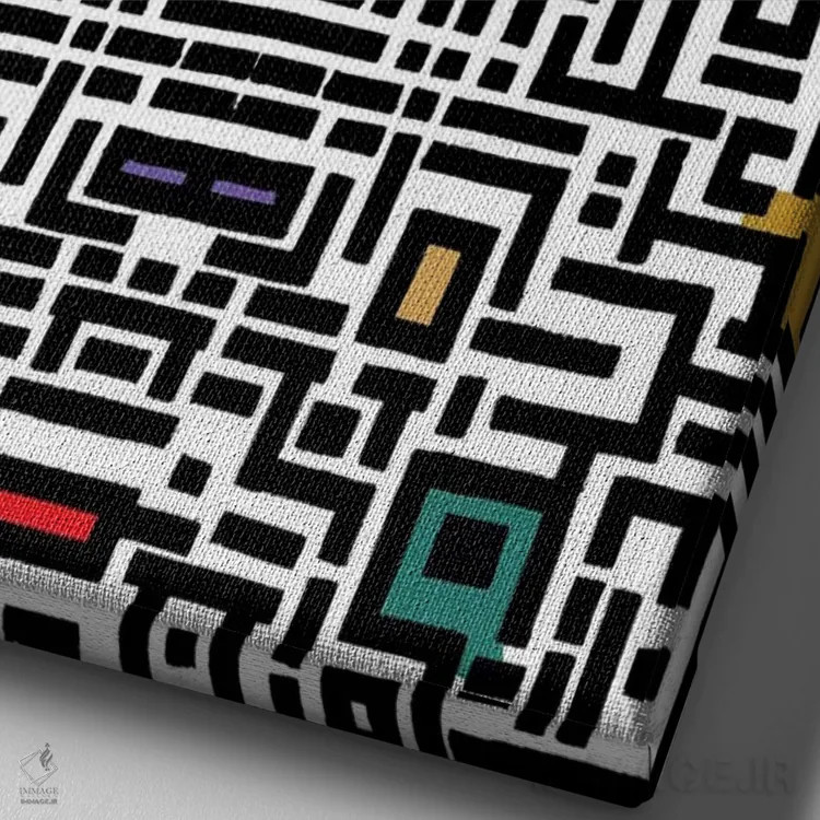 تابلو مرکز شهر در تابستان اثر باروف - نمای نزدیک بافت بوم