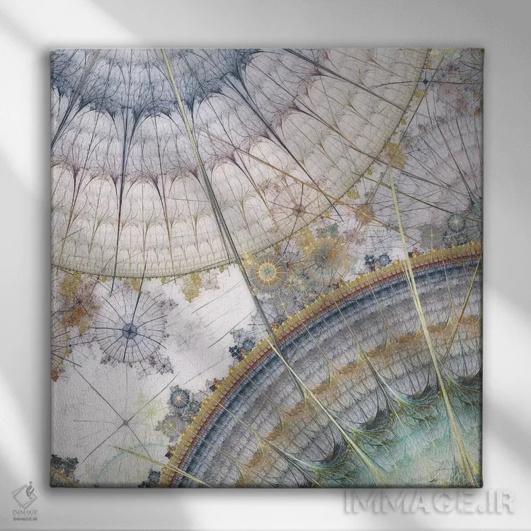 تابلو موتورهای ساعت I اثر جیمز برگارت - نمای روبهرو روی دیوار