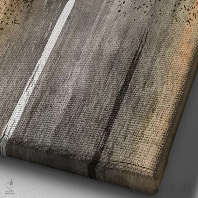 تابلو باغ روستایی I اثر جیمز برگارت - نمای نزدیک بافت بوم