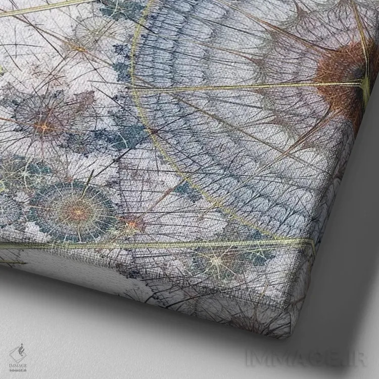 تابلو موتورهای ساعت II اثر جیمز برگارت - نمای نزدیک بافت بوم