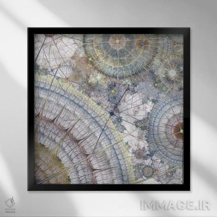 تابلو موتورهای ساعت II اثر جیمز برگارت - نمای قابدار مشکی