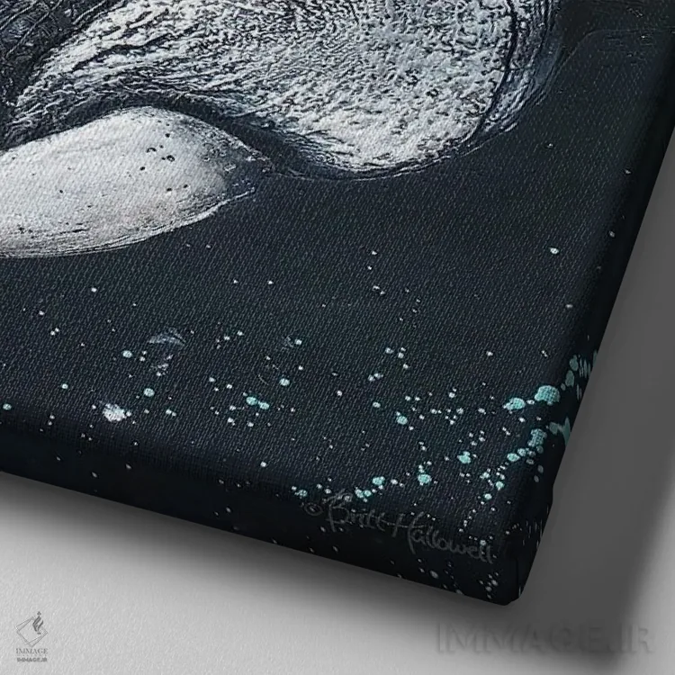 تابلو قدرت آرام اثر بریت هالوِول - نمای نزدیک بافت بوم