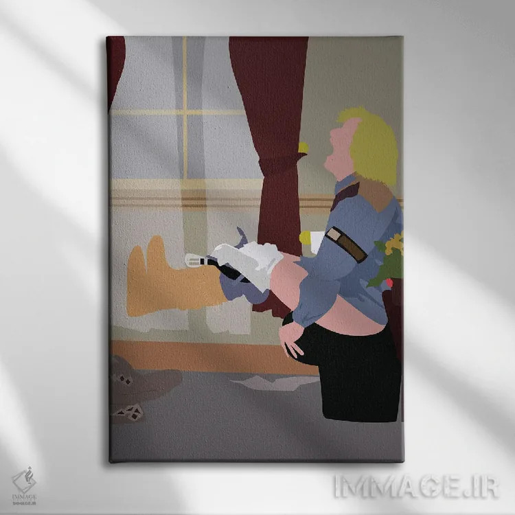 تابلو احمق و احمقتر (فیلم) اثر بوریلیانا - نمای روبهرو روی دیوار