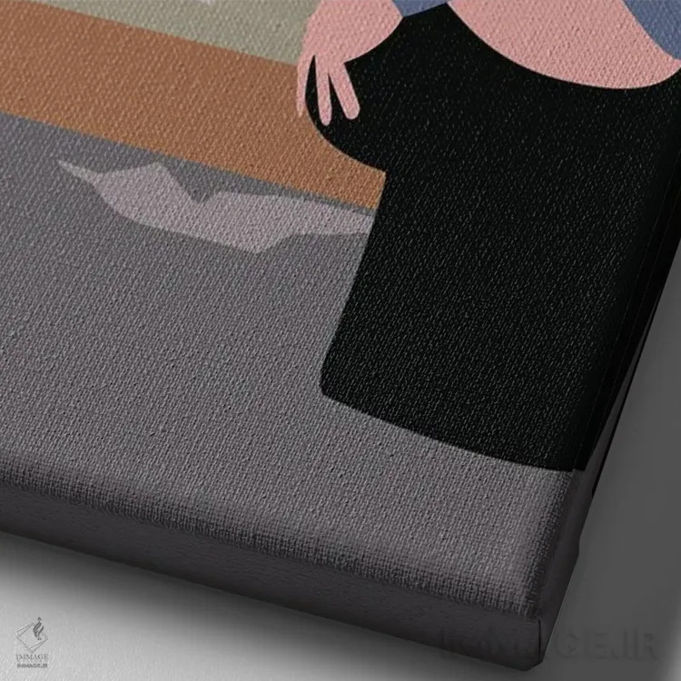 تابلو احمق و احمقتر (فیلم) اثر بوریلیانا - نمای نزدیک بافت بوم