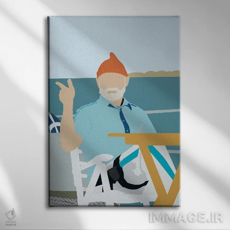 تابلو زندگی در آب به همراه استیو زیسو (فیلم) اثر بوریلیانا - نمای روبهرو روی دیوار