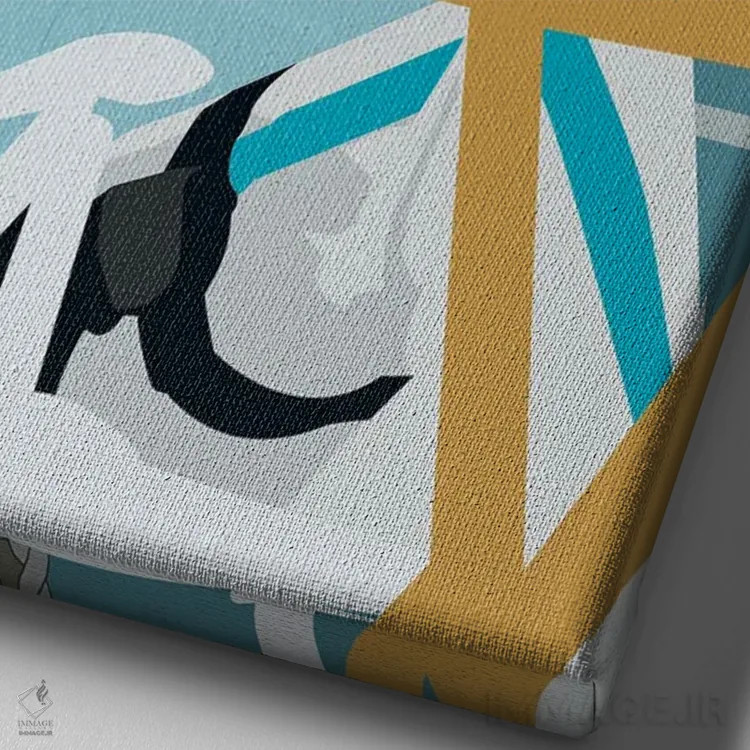 تابلو زندگی در آب به همراه استیو زیسو (فیلم) اثر بوریلیانا - نمای نزدیک بافت بوم