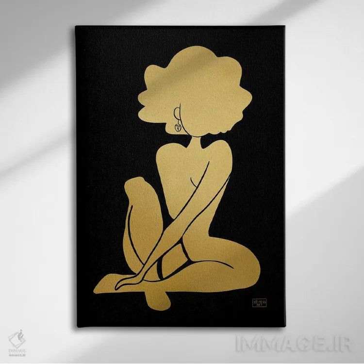 تابلو نشستن زیبا اثر بری پیپنز - نمای روبهرو روی دیوار